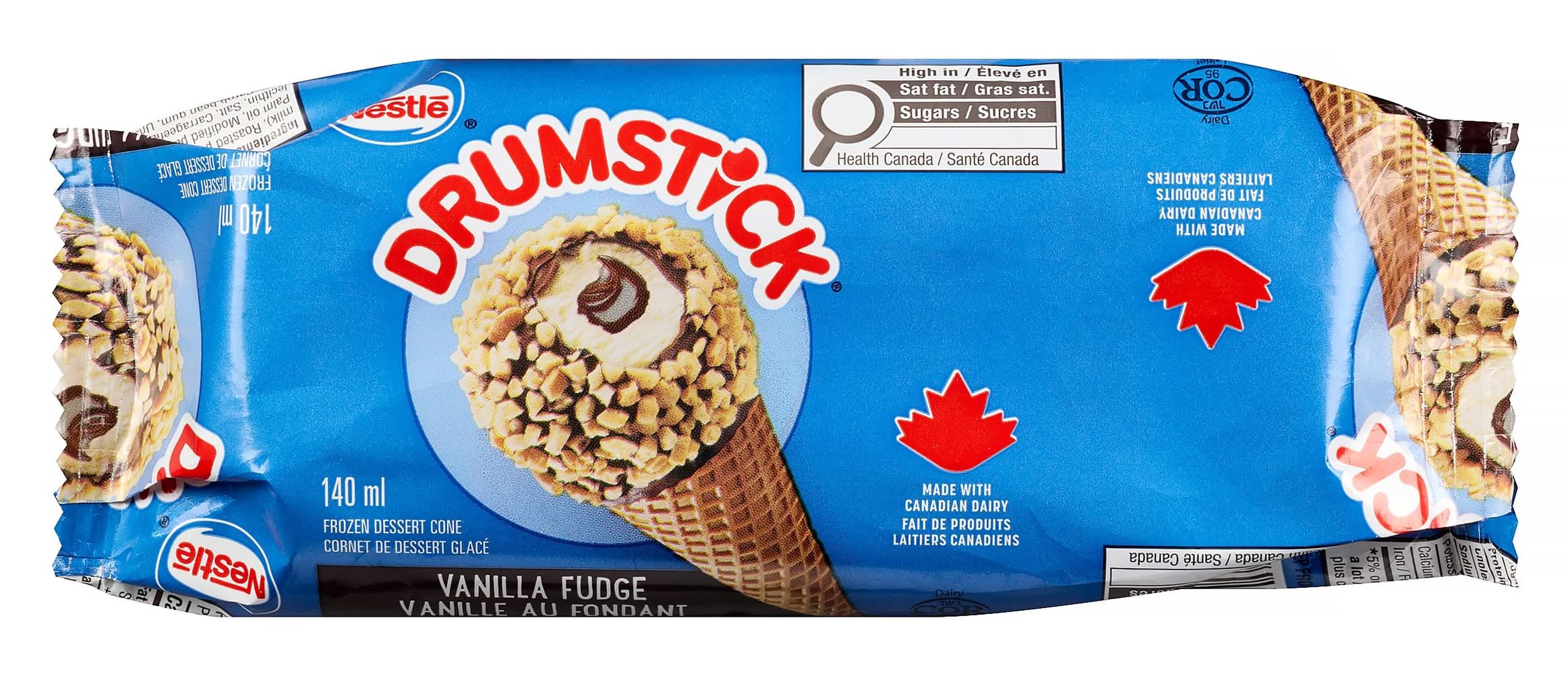 Nestle icecream cornet vanille au caramel drumstick (140 ml) - drumstick vanilla fudge ice cream (1 unit)