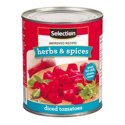 Selection Herbs & Spices Diced Tomatoes (796 ml)