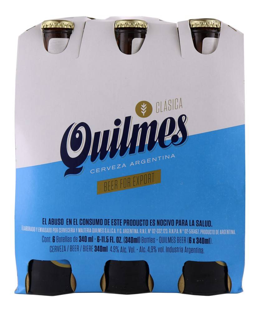 Quilmes Classic Argentinian Beer (6 x 11.53 fl oz)