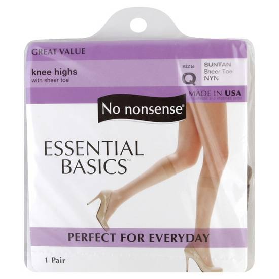 No Nonsense Essential Basics Knee Highs (q/suntan)