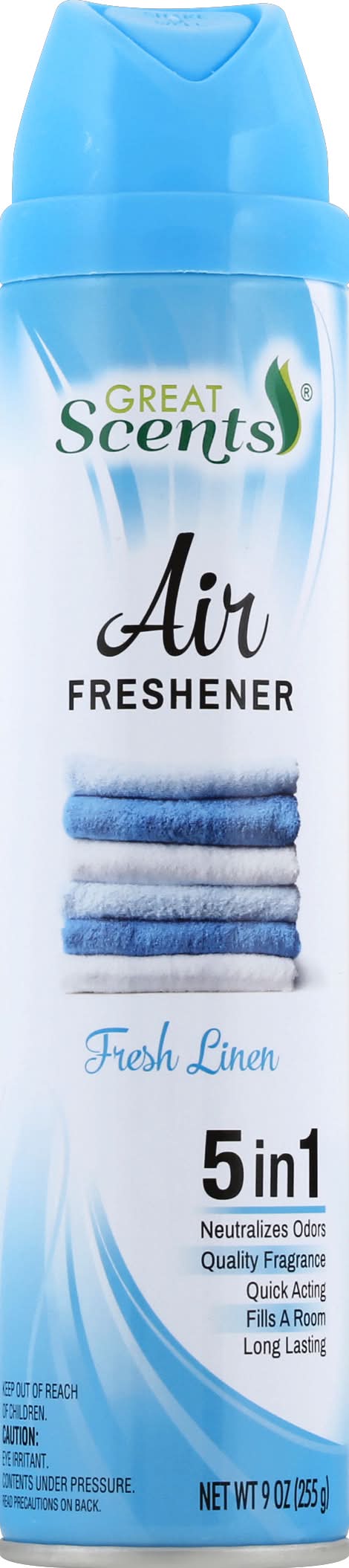 Great Scents 5 In 1 Air Freshener, Fresh Linen (9 oz)