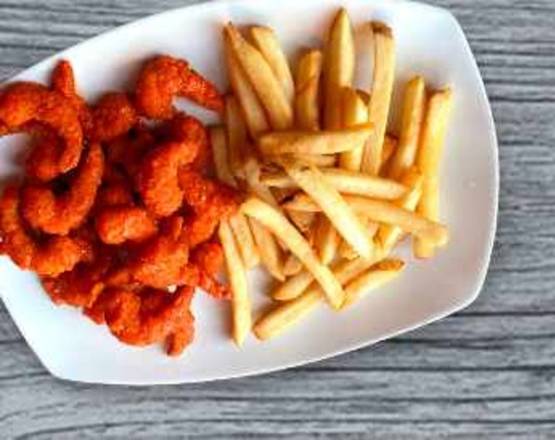 Buffalo Shrimp in a Basket