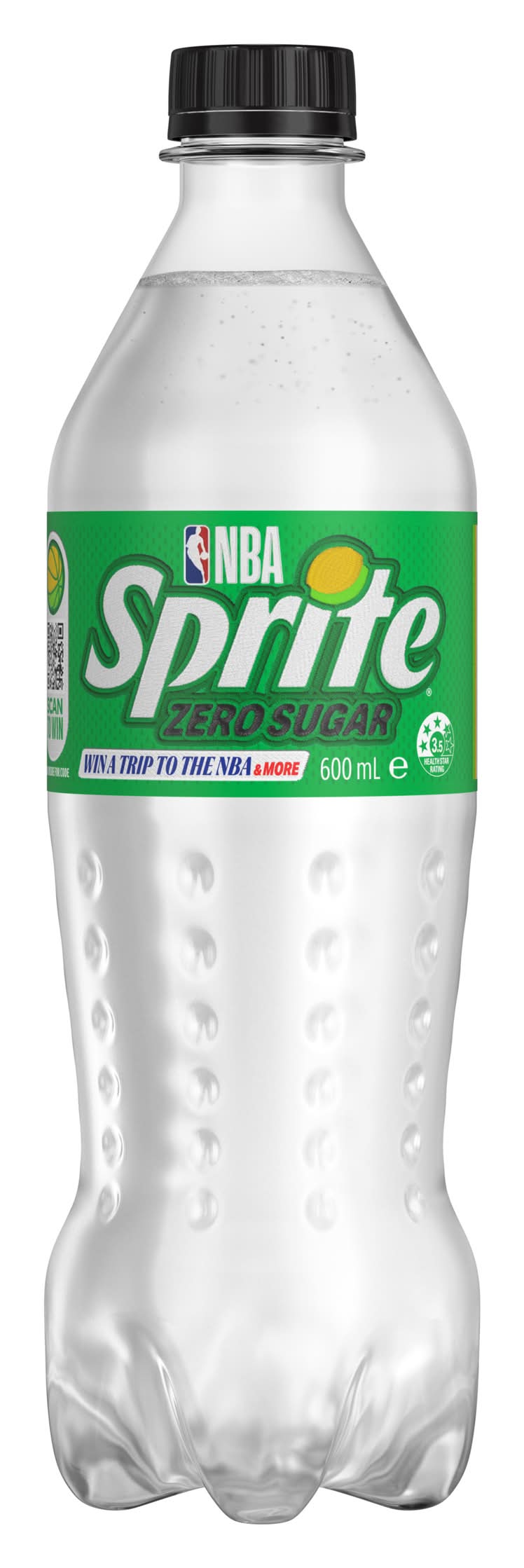 Sprite Zero Sugar Soft Drink, Natural (600mL)