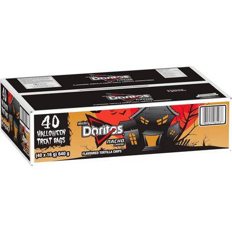 Frito-lay halloween doritos mini nacho fromage  (640 g) - mini cheese nacho doritos halloween (40 x 16 g)