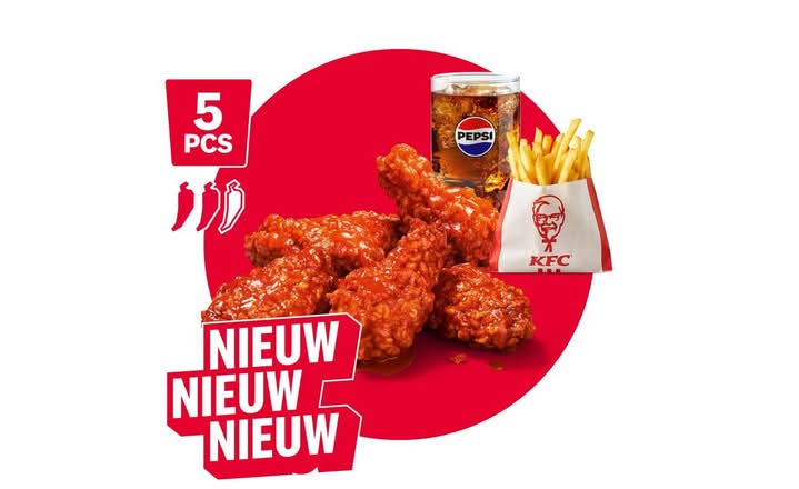 Zinger Dunked 5 Hot Wings meal