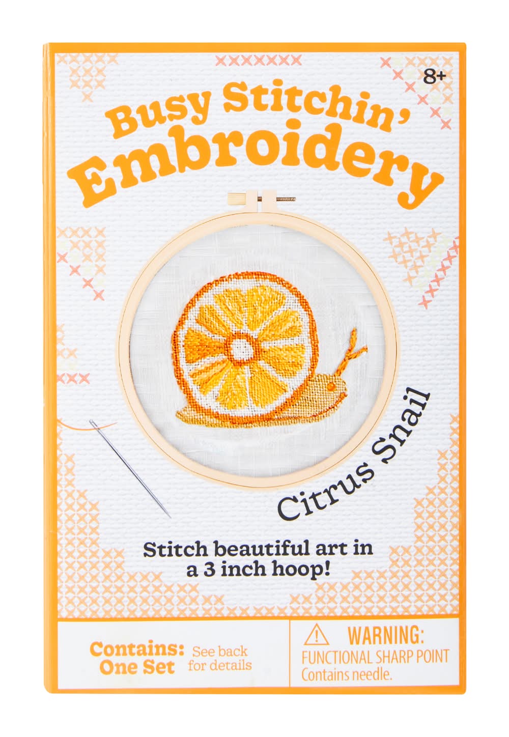 Busy Stitchin' Embroidery Set Snail