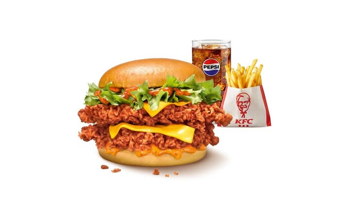 Fire Zinger Stacker meal