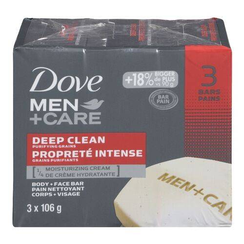 Dove Men + Care Deep Clean Bar (3 x 106 g)