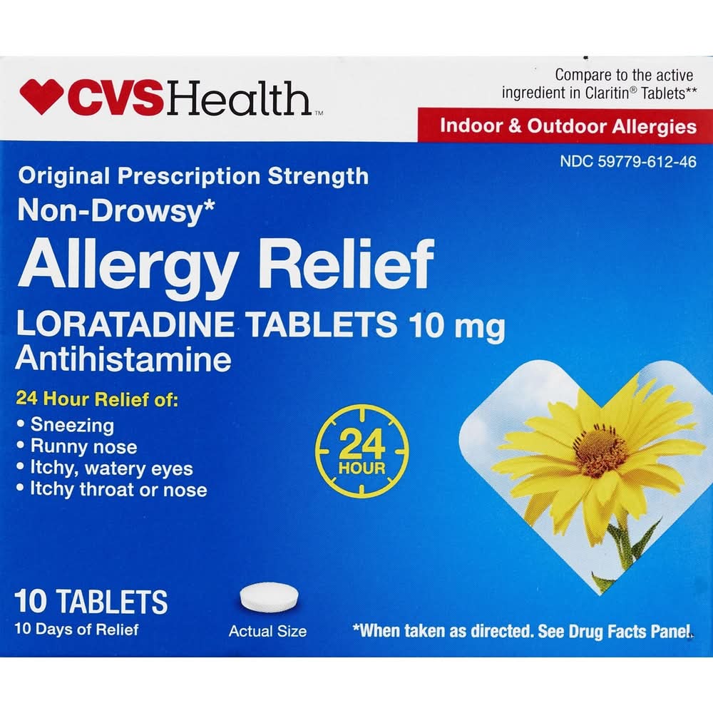 CVS Health Original Prescription Strength 10 mg Tablets Allergy Relief
