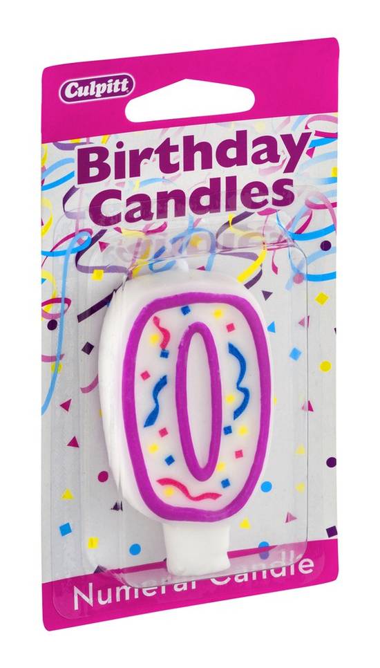 Culpitt Number 0 Birthday Candles