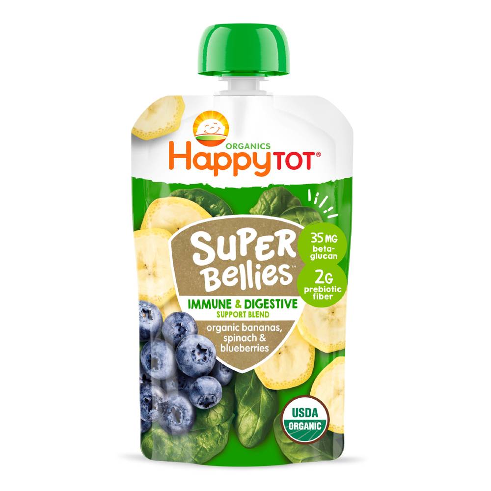 Happy Tot Organics Super Bellies Bananas, Spinach & Blueberries Fruit & Veggie Blend