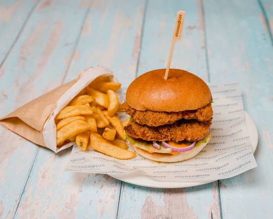 Southern Fried BBQ Chicken Burger