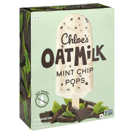 Chloe's Oatmilk Mint Chip Frozen Dessert Pops (4 ct)