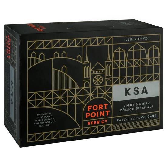 Fort Point Light & Crisp Kolsch Style Ale Beer (12 ct, 12 fl oz)