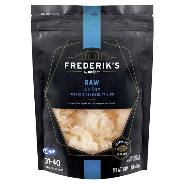 Frederik's By Meijer Peeled & Deveined Tail-Off Raw Shrimp
