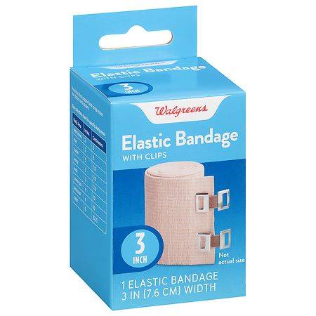 Walgreens Elastic Bandage With Clips 3 Inch