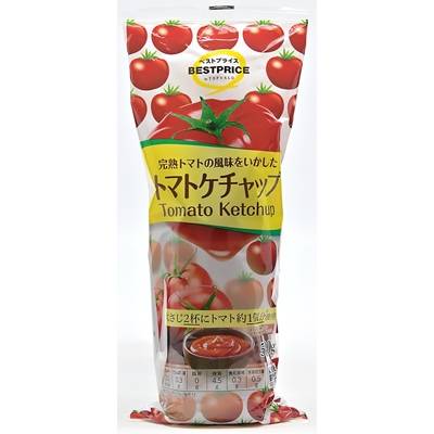 トップバリュ　ベストプライス　完熟トマトの風味をいかしたトマトケチャップ　５００ｇ