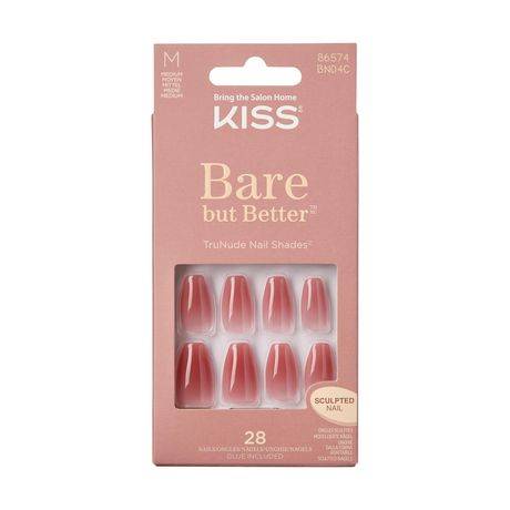 Kiss Products Inc Bare But Better Nails Nude Nude (28 units)