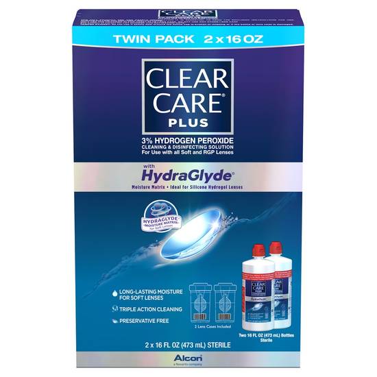 Clear Care Plus Cleaning & Disinfecting Solution (2 ct, 16 fl oz)