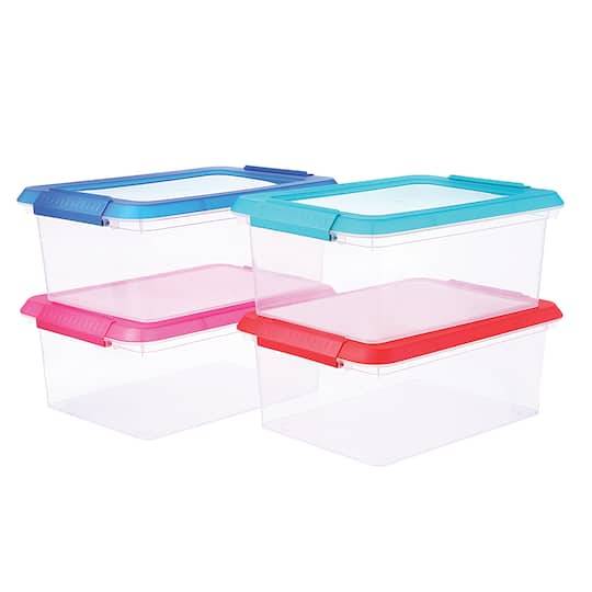 14.5Qt. Storage Bins With Lids, 4Ct. By Simply Tidy