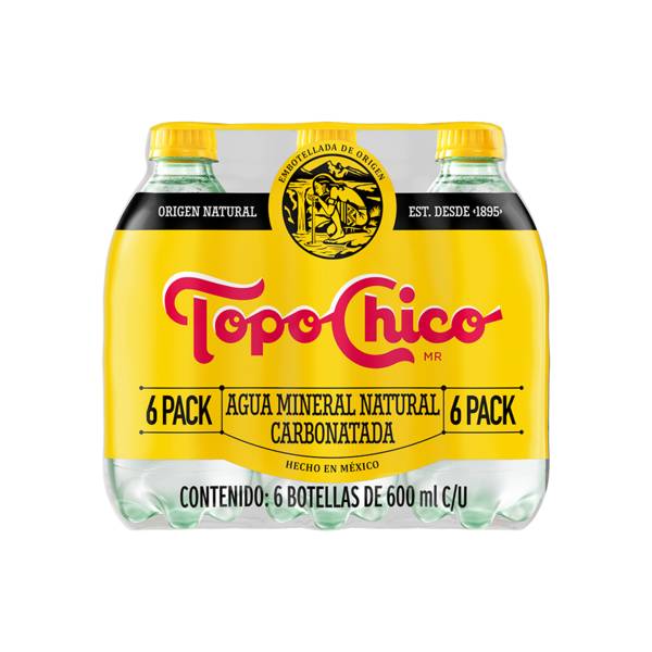 Topo chico agua mineral (6 pack, 600 ml)