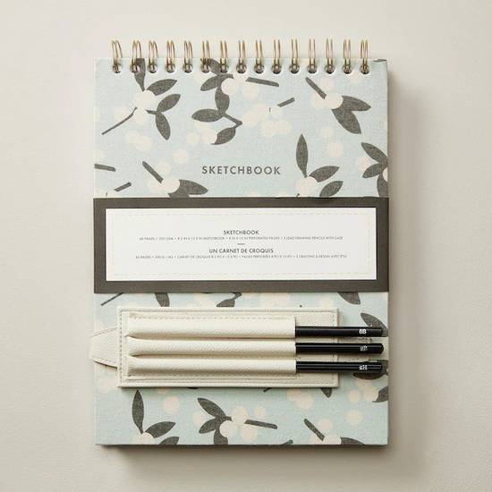 Nota Sketchbook With Pencils, Holly Berry, Delivery Near You