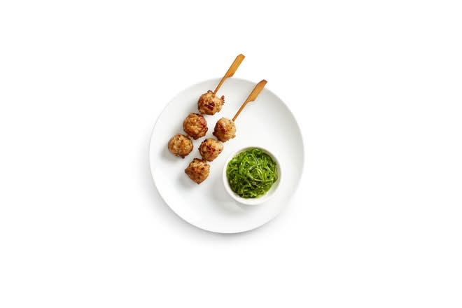 Yaki Tsukune Chicken Meatball Skewers