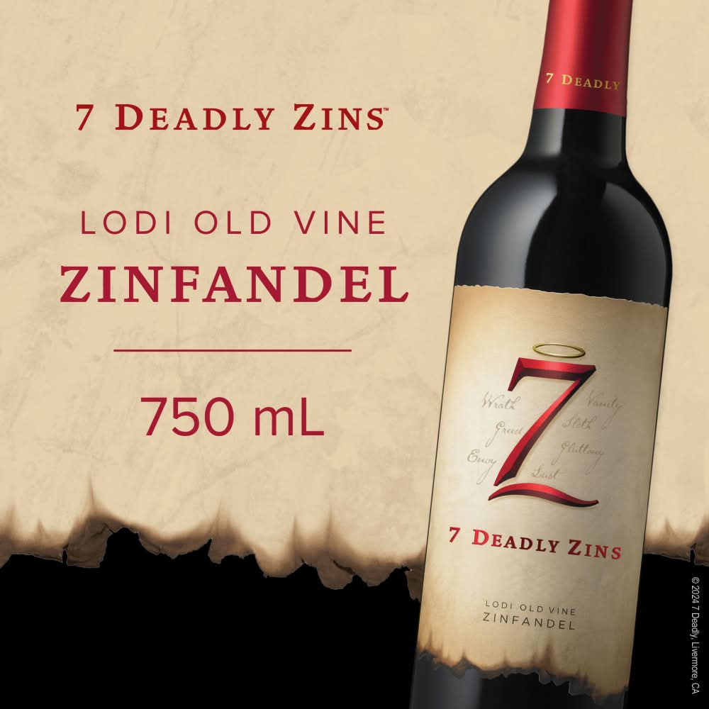 7 Deadly Lodi Old Vine Zinfande Red Wine (25.3 fl oz)