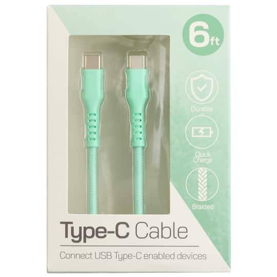 Orbit 6Ft. Green Lightning Usb-C Charging Cable