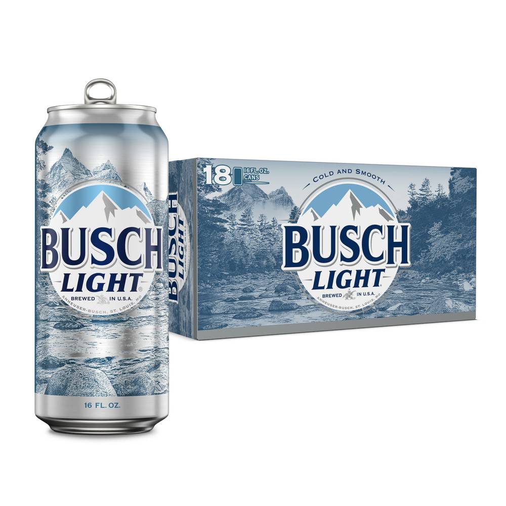 Busch Light Lager Beer (18 ct, 16 fl oz)