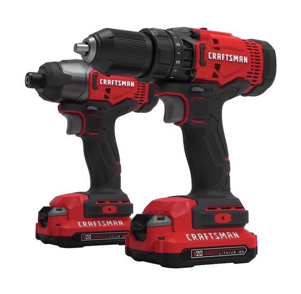 Craftsman V20 Cordless Brushed 2 Tool Drill/Driver And Impact Driver Kit