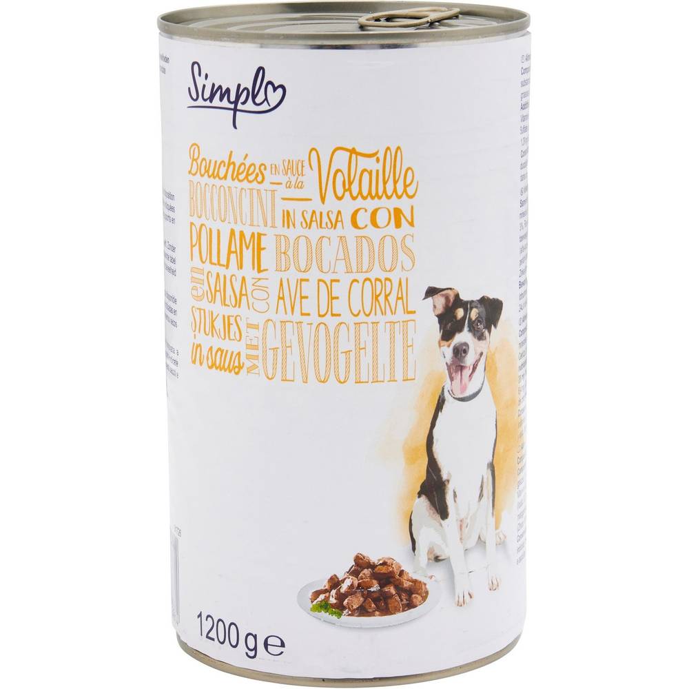 Simpl - Bouchées en sauce à la volaille pour chien (1,2kg)