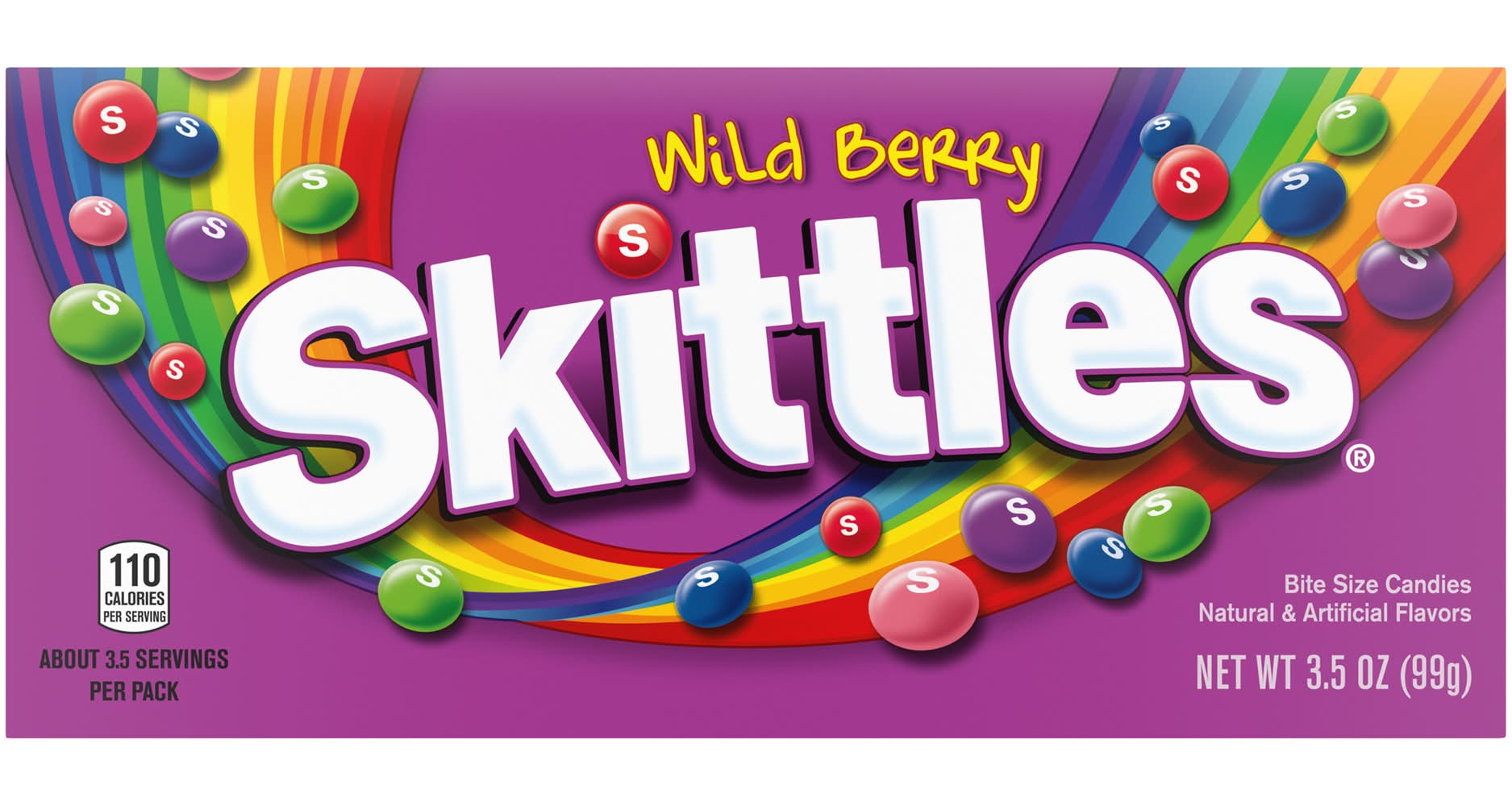 Skittles Wild Berry Chewy Candy Theater Size Box (3.5 oz)