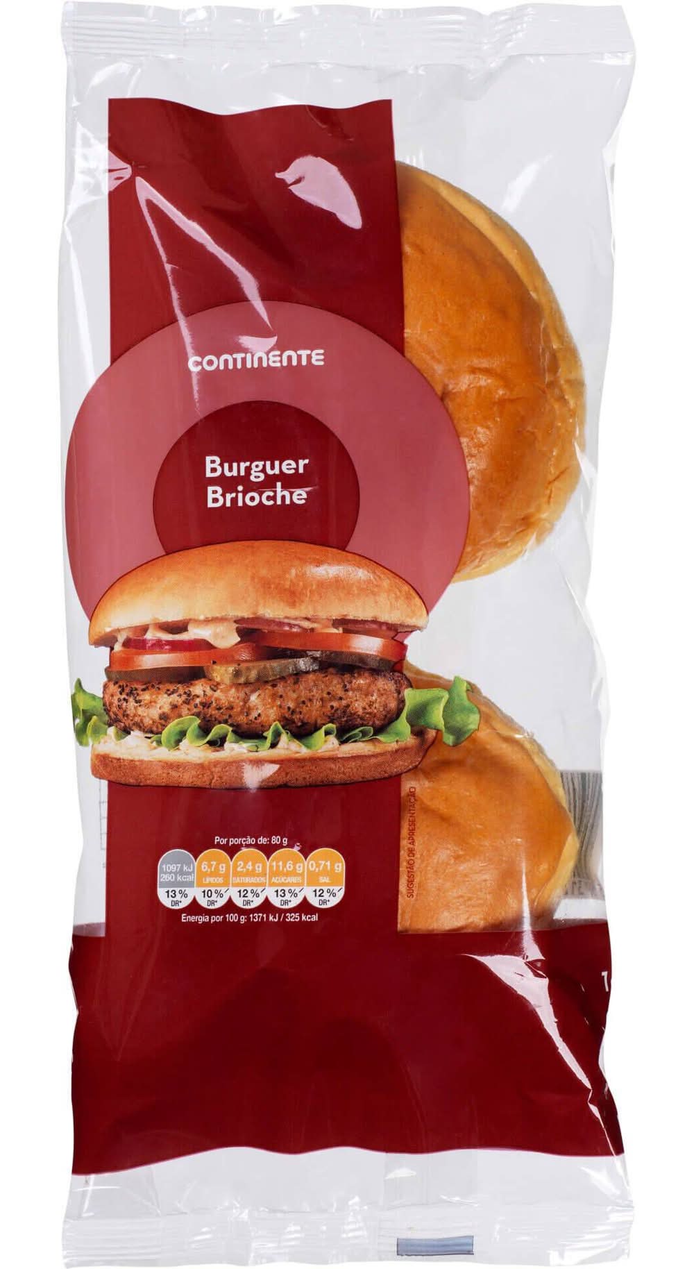 Pão Brioche Continente (2 un (160 gr))