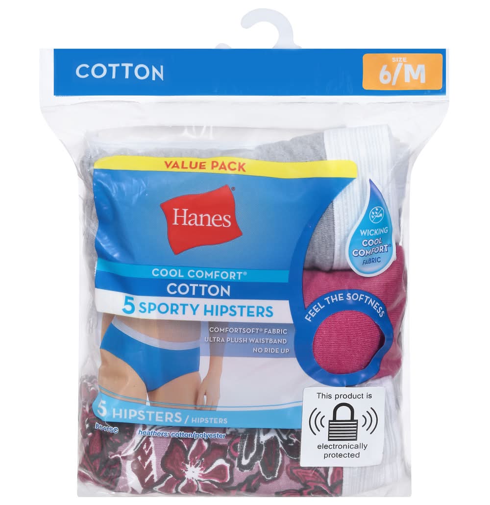 Hanes Cool Comfort Cotton Sporty Hipsters
