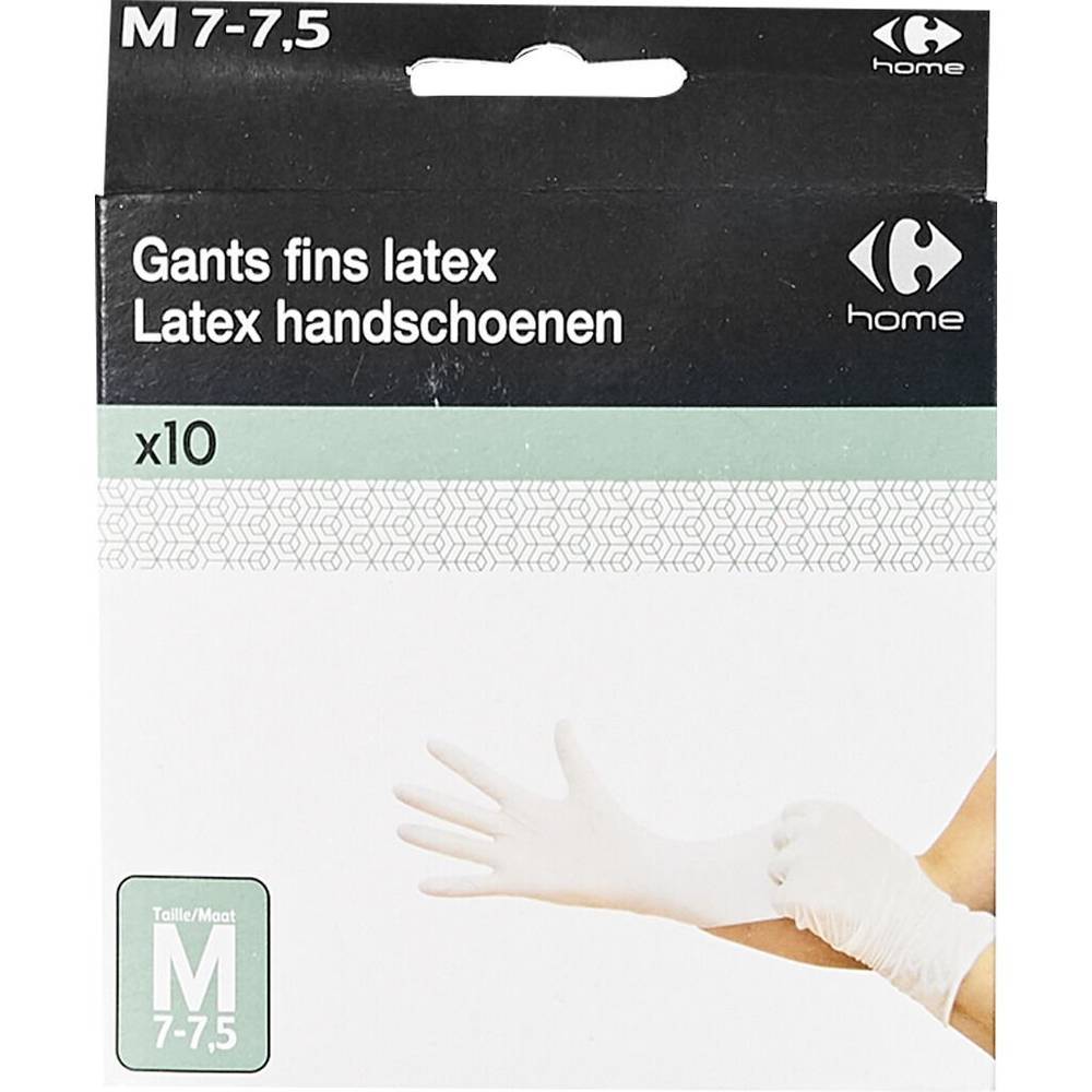 Carrefour Home - Gants latex t7 paires