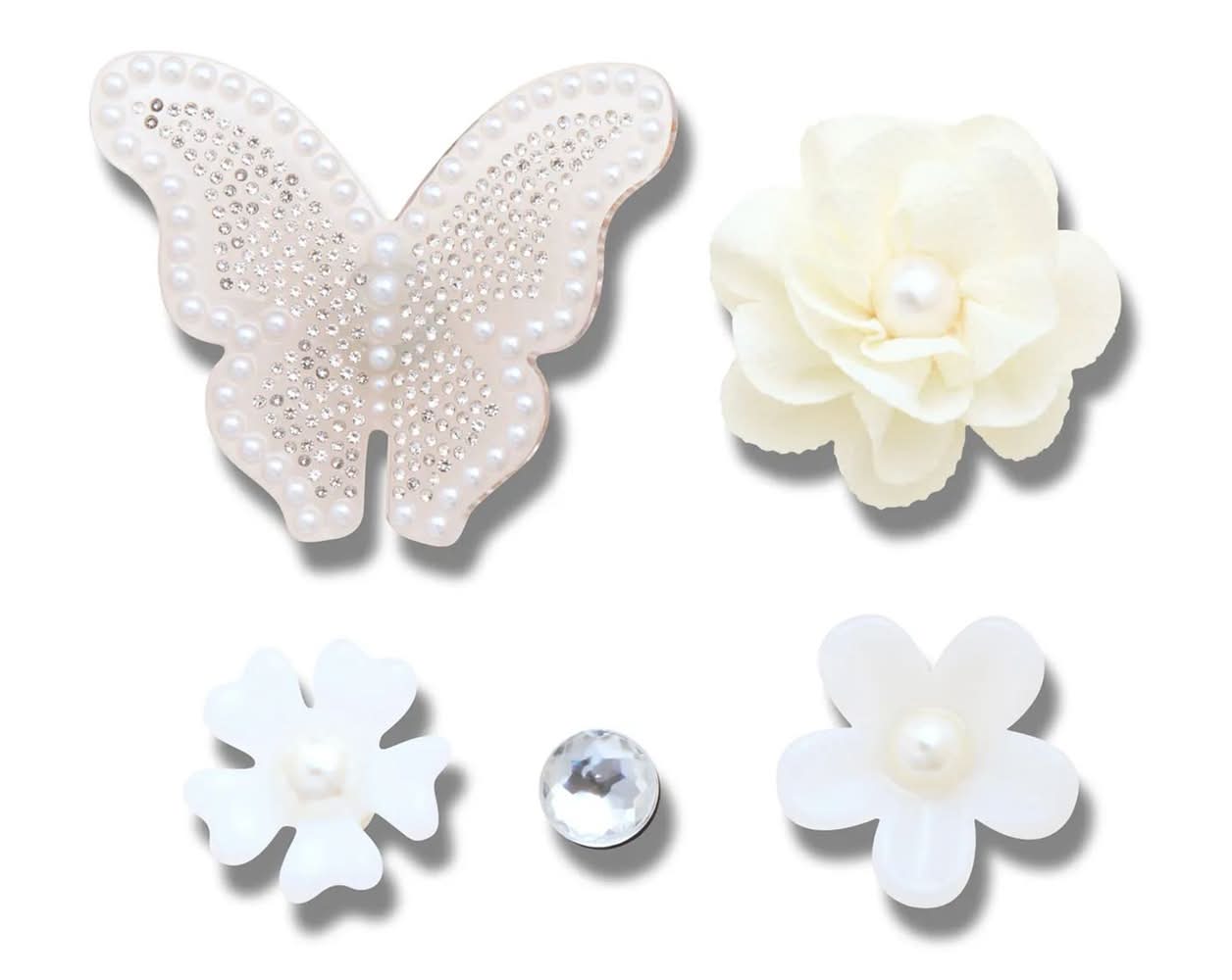 Crocs Pearl Radiance Jibbitz Set - 5 Pack (White One Size)
