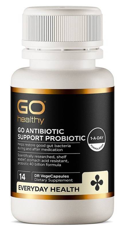 GO Healthy GO Antibiotic Support Probiotic 40B VegeCapsules 14s