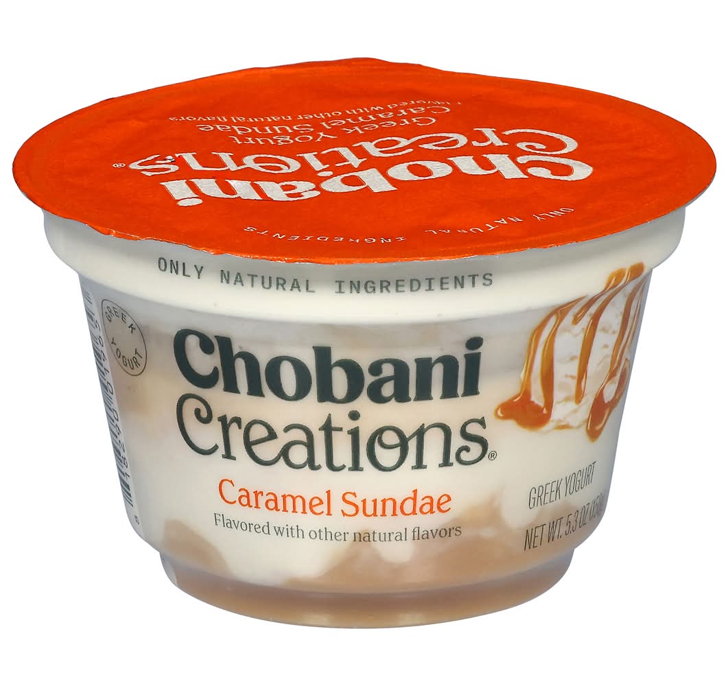 Chobani Creations Greek Yogurt, Caramel Sundae (5.3 oz)