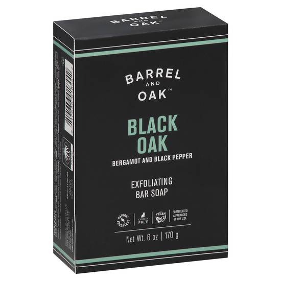Barrel and Oak Exfoliating Black Oak Bar Soap For Men