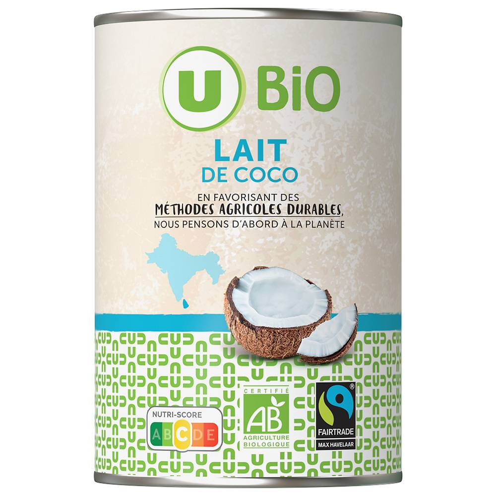 Les Produits U - U lait de coco bio (400 ml)