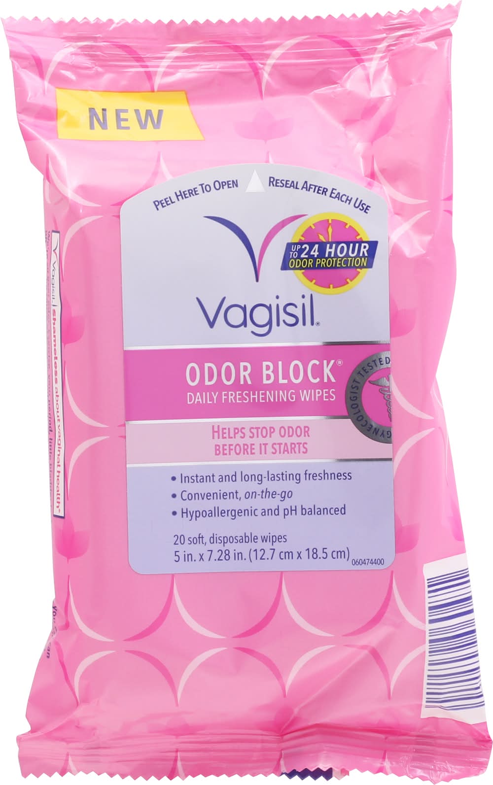 Vagisil Odor Block Daily Freshening Wipes (3.2 oz, 20 ct)