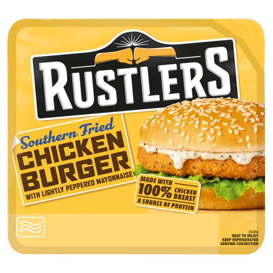 Rustlers Southern Fried Burger (chicken)