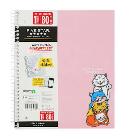 Five Star® Wide Ruled Notebook