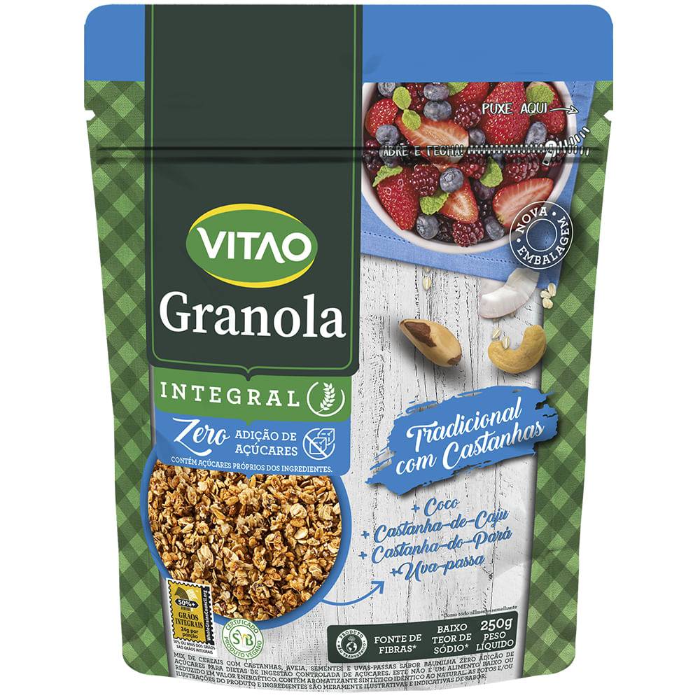 Vitao granola tradicional zero adição de açucares (250g)
