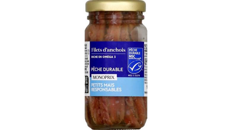 Monoprix - Filets d'anchois à l'huile d'olive