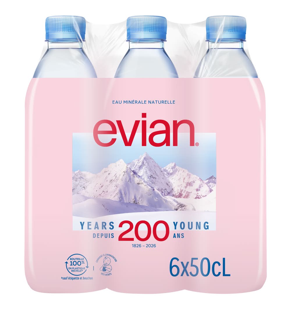 Evian - Eau minérale naturelle (6 x 500ml)