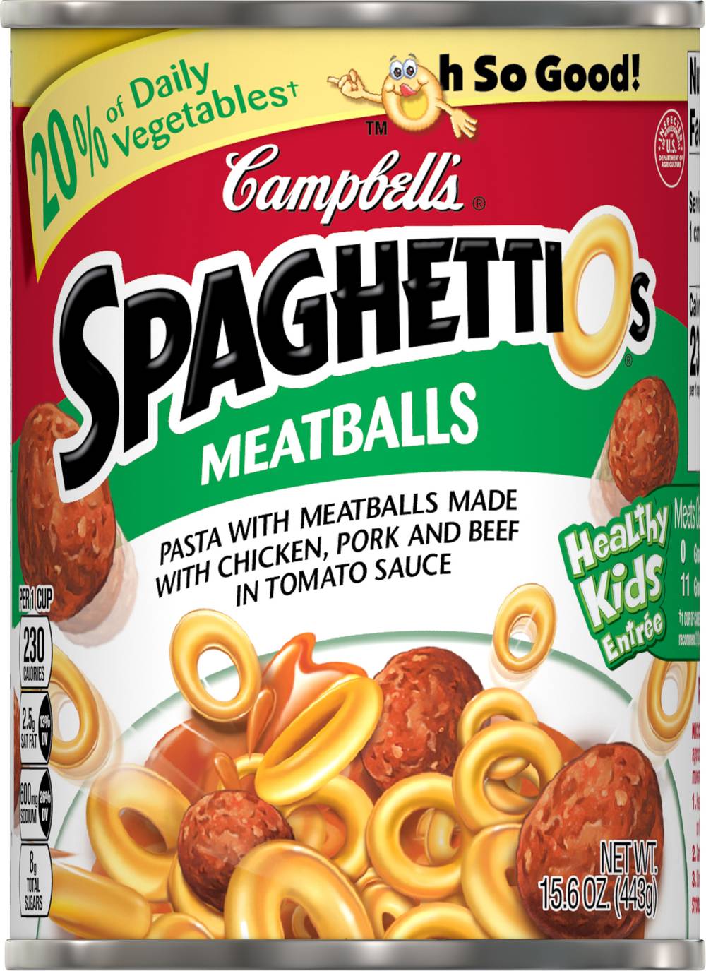 Campbell's Spaghettios Meatballs Pasta in Tomato Sauce (15.6 oz)