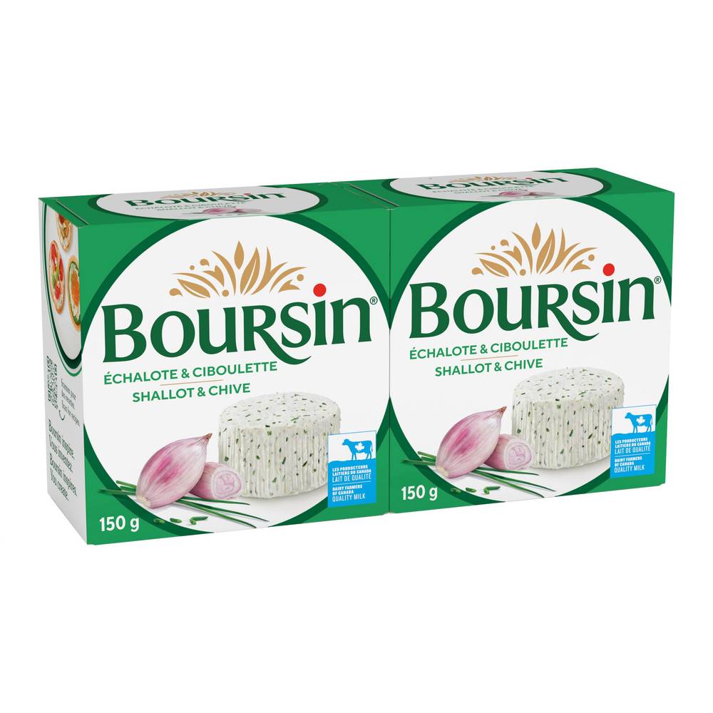 Boursin Shallot & Chive, 2 × 150 G