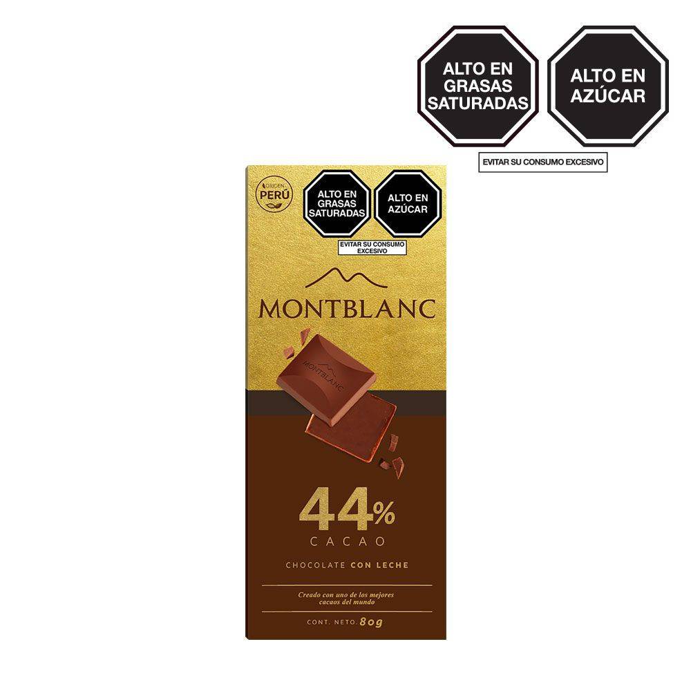 Montblanc Chocolate con leche premium 44% cacao montblanc tableta